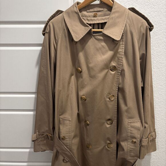 Burberry London Trench coat Nova Check Vintage Woman 44 US Liner Double Breasted - Picture 3 of 16